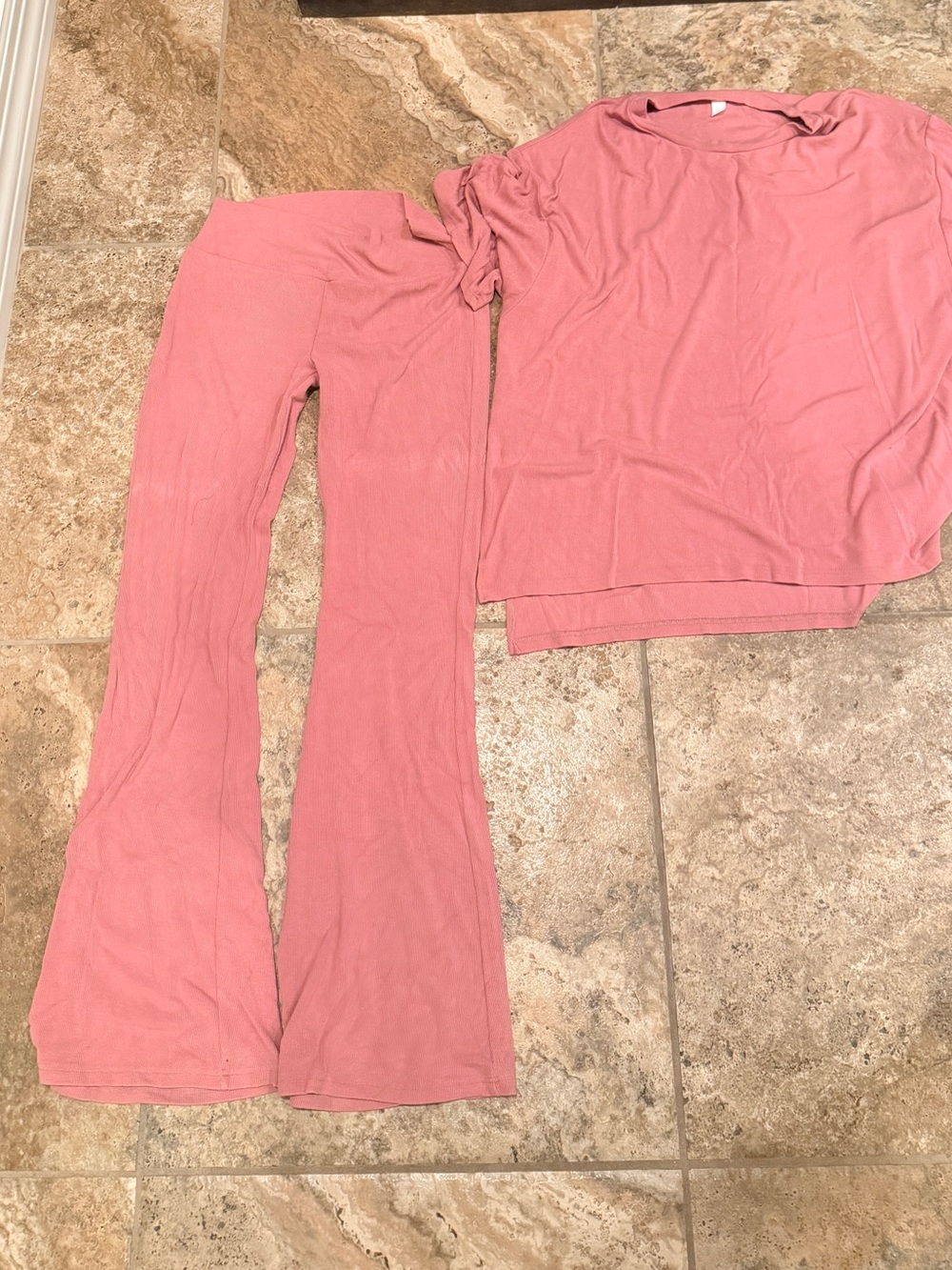 Roxy Pink Two-Piece Lounge Set